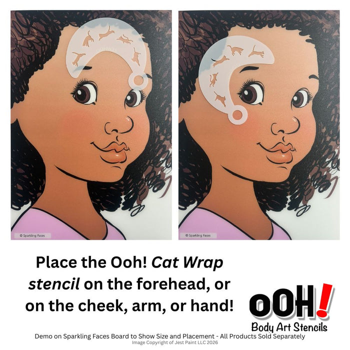 Ooh! Face Painting Stencil | Cat Wrap (W33)