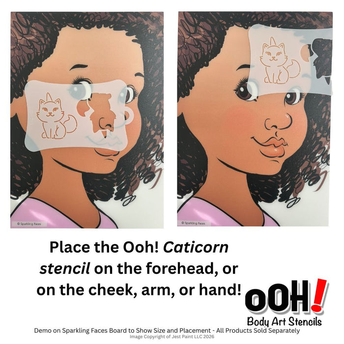 Ooh! Face Painting Stencil | Caticorn (T13)