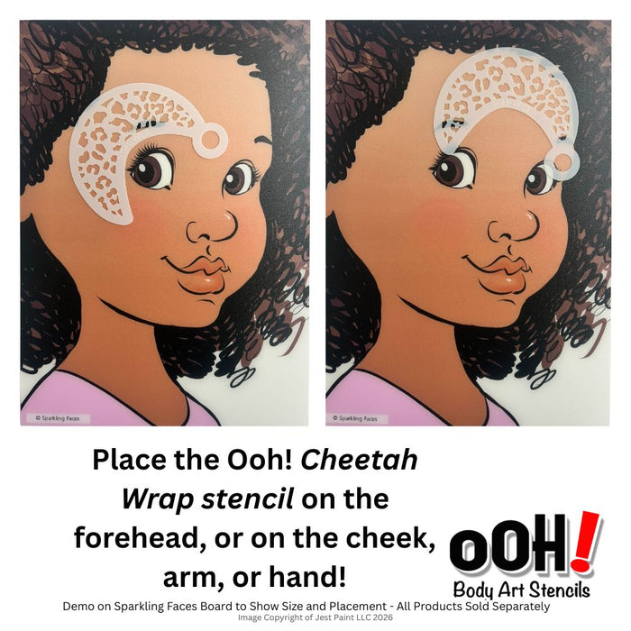 Ooh! Face Painting Stencil | Cheetah Wrap (W13)