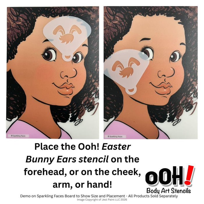 Ooh! Face Painting Stencil | Easter Bunny Ears (M08)