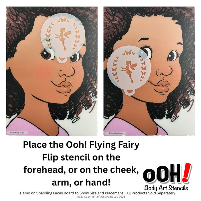 Ooh! Face Painting Stencil | Flying Fairy Flip (C12)