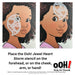 Ooh! Face Painting Stencil | Jewel Heart Storm (R02)