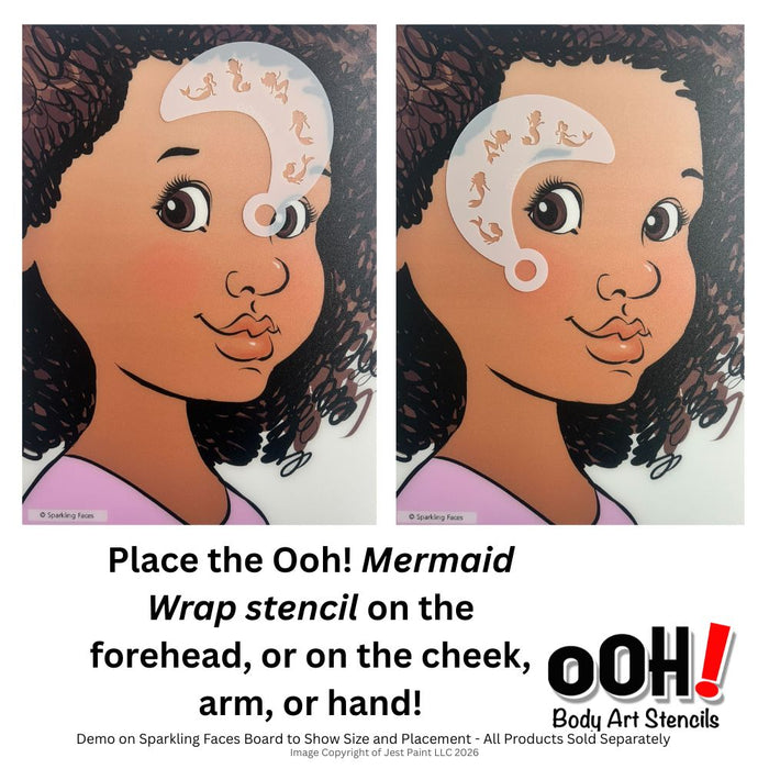 Ooh! Face Painting Stencil | Mermaid Wrap (W32)