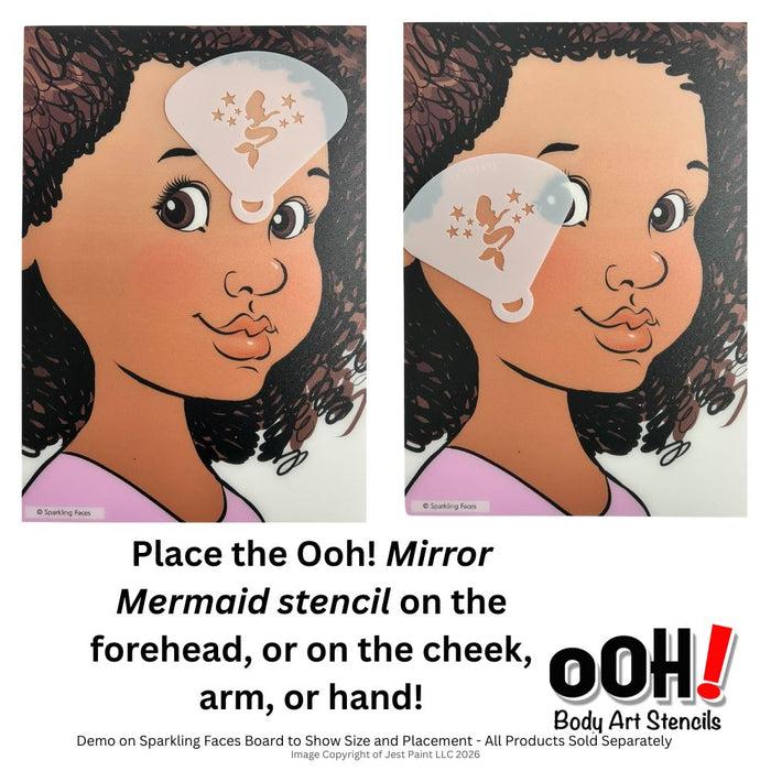 Ooh! Face Painting Stencil | Mirror Mermaid (M03)