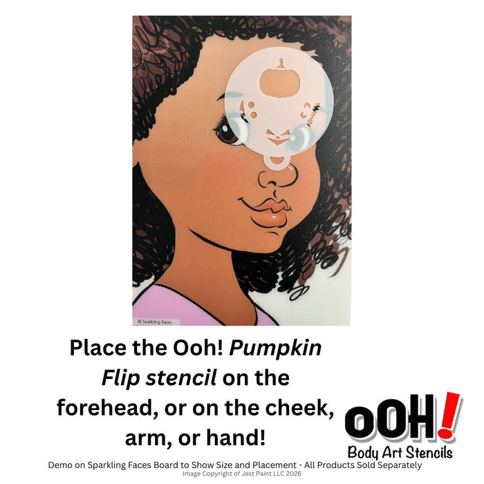 Ooh! Face Painting Stencil | Pumpkin Flip (C17)