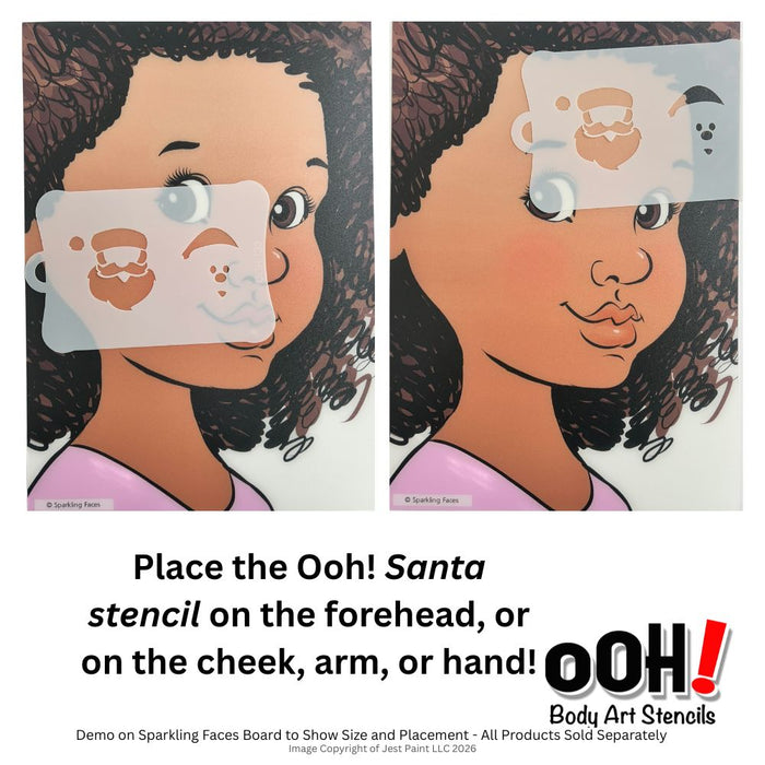 Ooh! Face Painting Stencil | Santa (T33)