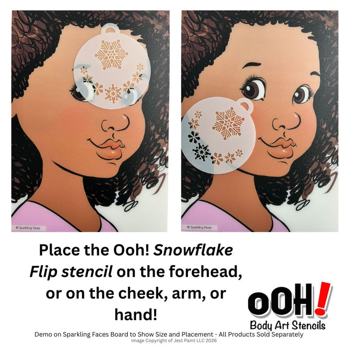 Ooh! Face Painting Stencil | Snowflake Flip (C25)