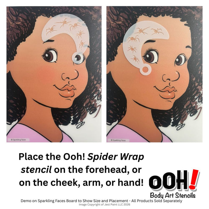 Ooh! Face Painting Stencil | Spider Wrap (W31)