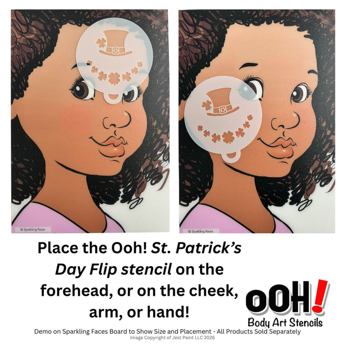 Ooh! Face Painting Stencil | St. Patrick's Day Flip (C33)