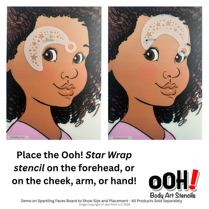 Ooh! Face Painting Stencil | Star Wrap (W02)
