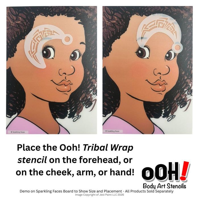Ooh! Face Painting Stencil | Tribal Wrap (W14)