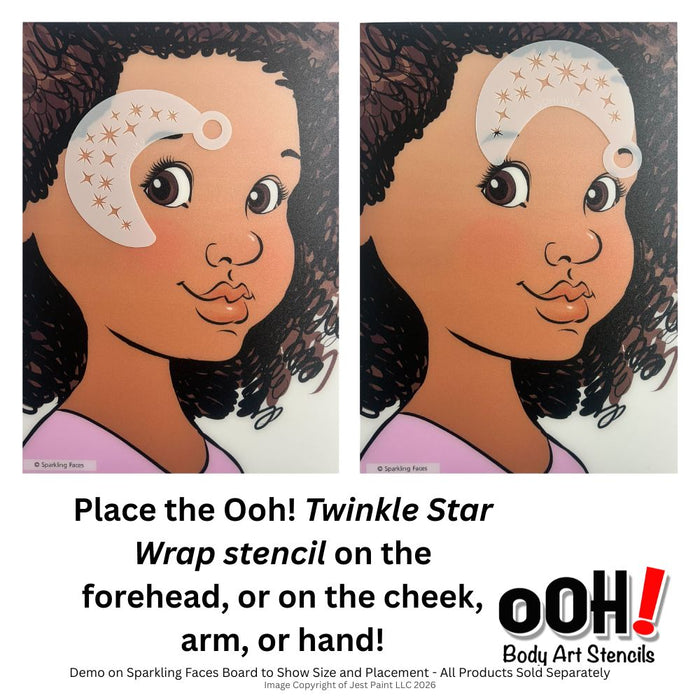Ooh! Face Painting Stencil | Twinkle Star Wrap (W19)
