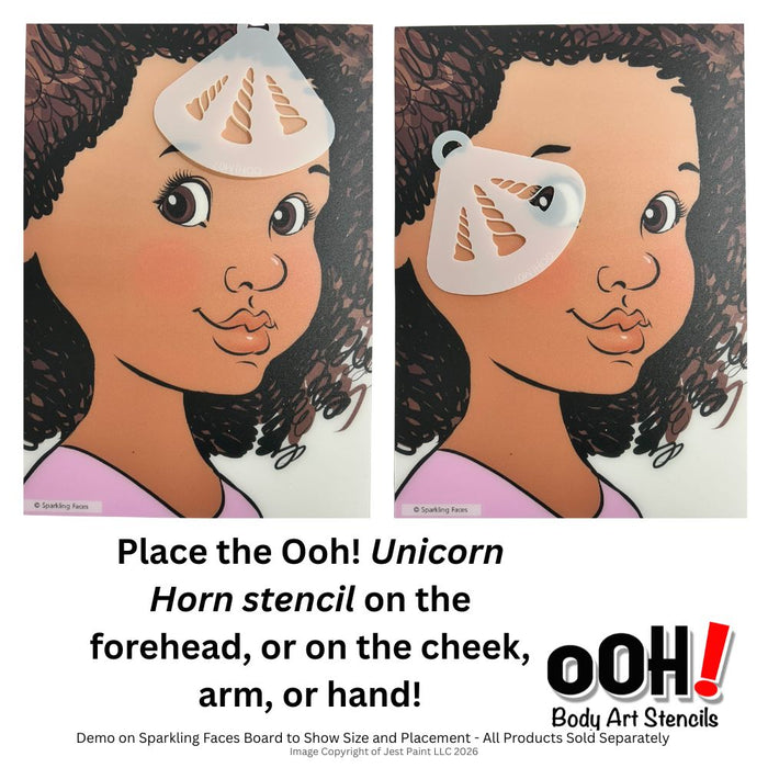 Ooh! Face Painting Stencil | Unicorn Horns (M07)