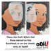 Ooh! Face Painting Stencil | Witch Hat Face Stencil - with Bats and Stars (F12)