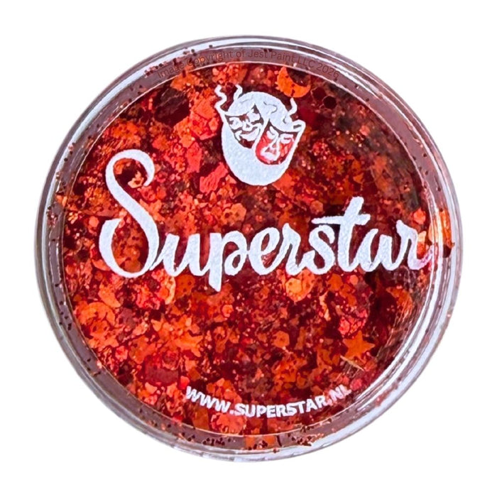 Superstar | Chunky Glitter Cream - Orange and Red (10gr Jar)