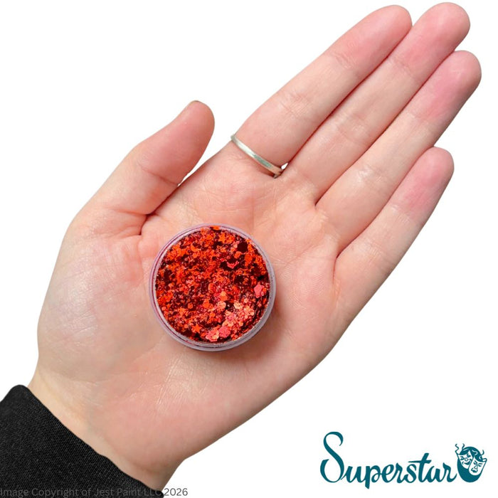 Superstar | Chunky Glitter Cream - Orange and Red (10gr Jar)