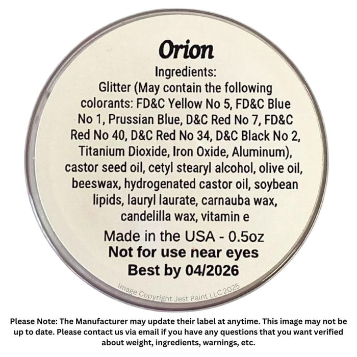 Amerikan Body Art | CHUNKY Glitter Cremes - New Formula - ORION - .5oz