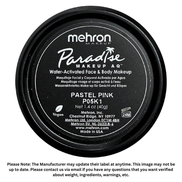 Paradise Face Paint By Mehron | Pastel Pink 40gr