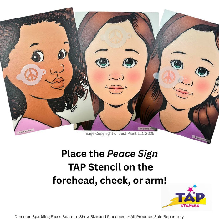TAP 033 Face Painting Stencil - Peace Sign