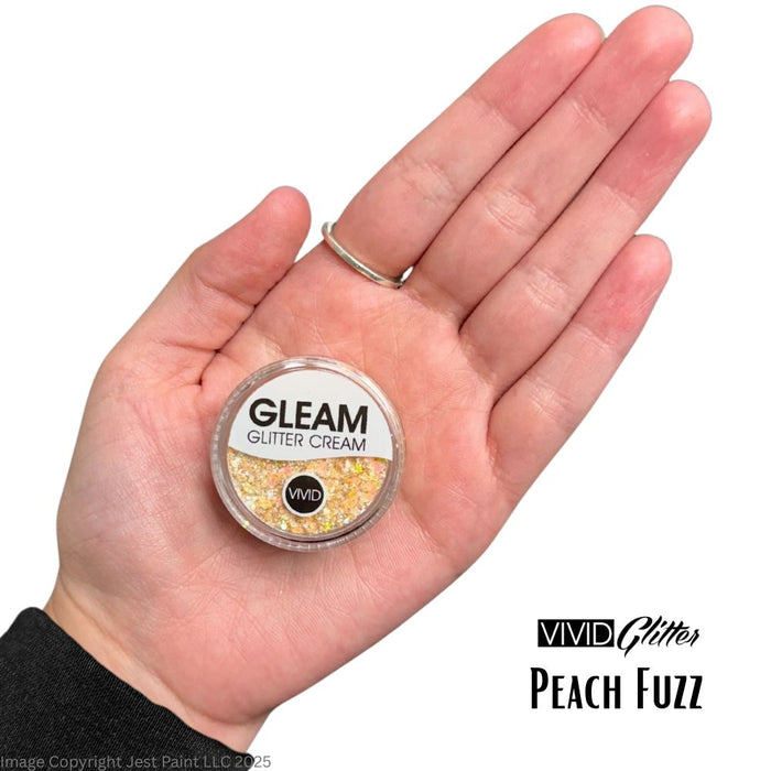 VIVID Glitter |  GLEAM Glitter Cream | Small Pastel Glow - PEACH FUZZ (10gr)