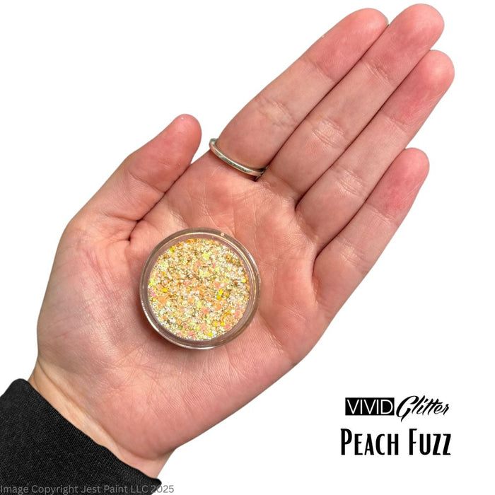 VIVID Glitter |  GLEAM Glitter Cream | Small Pastel Glow - PEACH FUZZ (10gr)