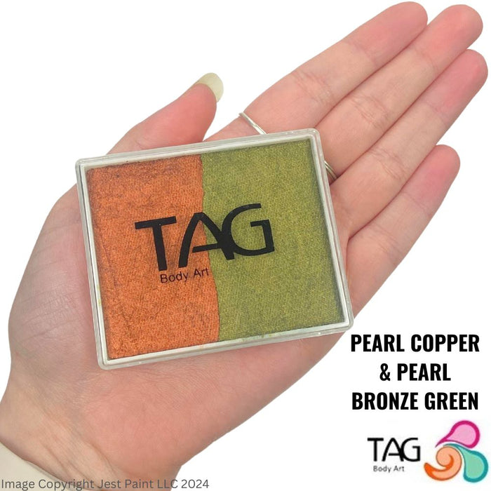 TAG Face Paint Split - Pearl Copper and  Pearl Bronze Green 50gr  #7