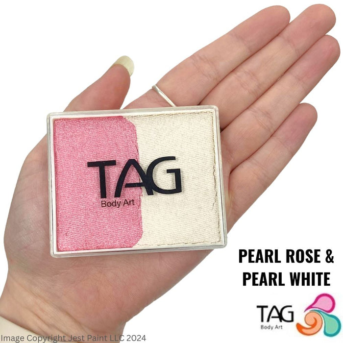 TAG Face Paint Split  - Pearl Rose and Pearl White 50gr  #1