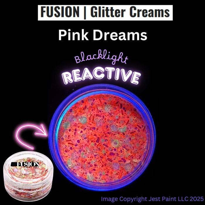 Fusion Body Art | Glitter Creams - PINK DREAMS 10mL