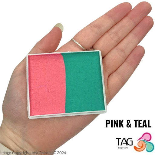 TAG Face Paint Split - EXCL Pink and Teal 50gr   #7