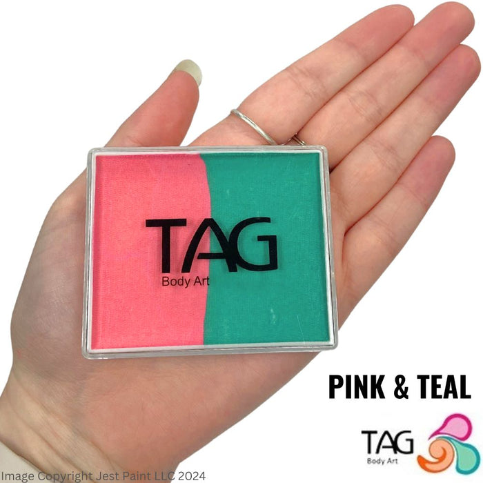TAG Face Paint Split - EXCL Pink and Teal 50gr   #7