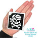 Art Factory | Glitter Tattoo Stencil - (513) Pirate Skull w/ Cross Bones - 5 Pack - #191