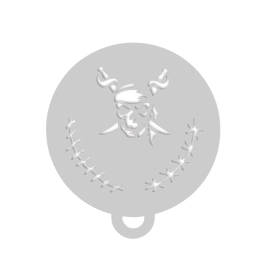 Ooh! Face Painting Stencil | Pirate Skull Flip (C28)
