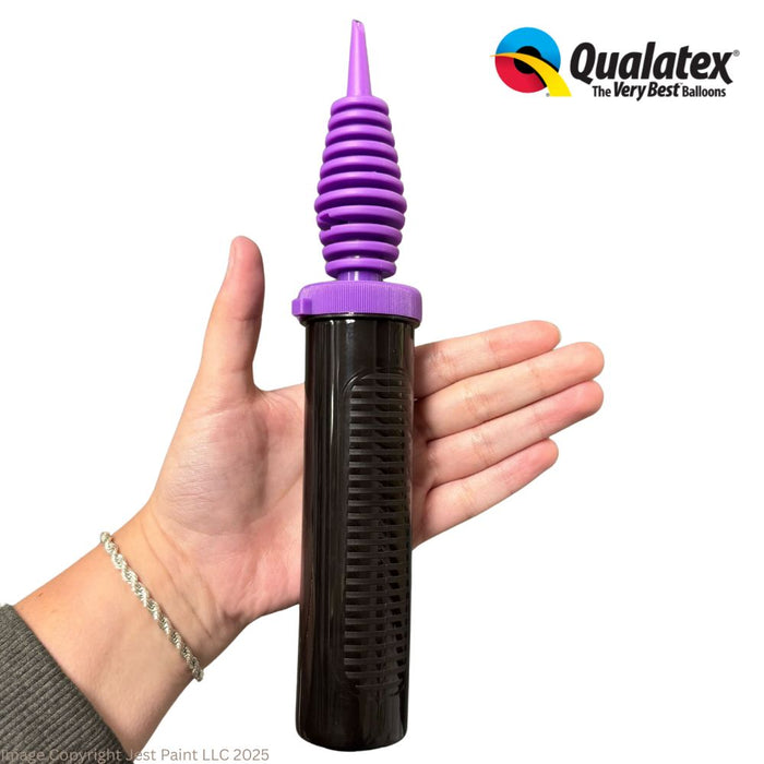 Qualatex | Balloon Pump for 160 Qs - Pocket Pump w/ Purple Top - B111