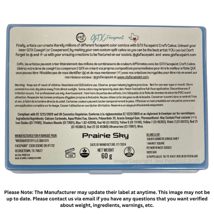 GTX Face Paint | Crafting Cake - Regular Prairie Sky Blue  60gr