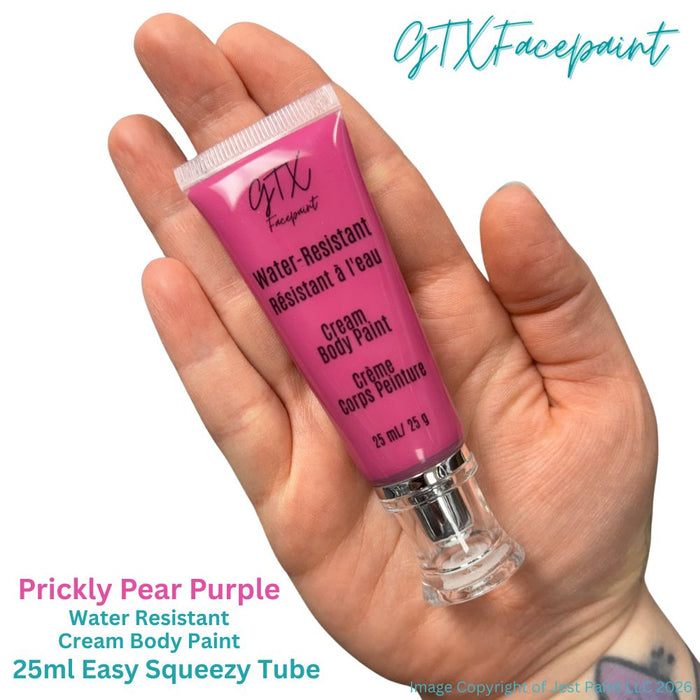 GTX Face Paint | Silicone Based Water Resistant Cream - Prickly Pear Purple - 25ml Easy Squeezy Tube