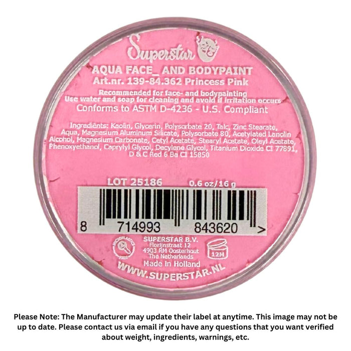 Superstar Face Paint | Princess Pink 362 - 16gr