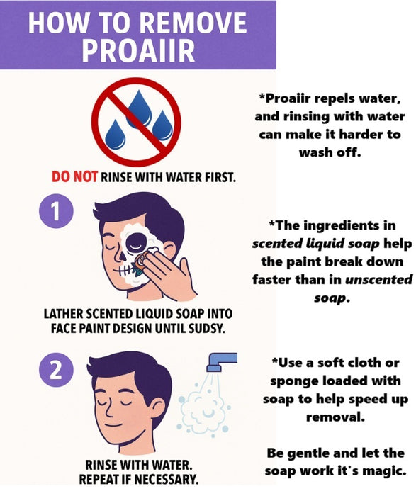 ProAiir Solids | Hybrid Water Resistant Face Paint  - Primary Palette with 1 oz ProLong Activator