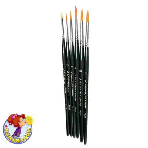 Bananagum Face Painting Brushes |  PRESET BUNDLE -  ROUND Collection - Set of 6