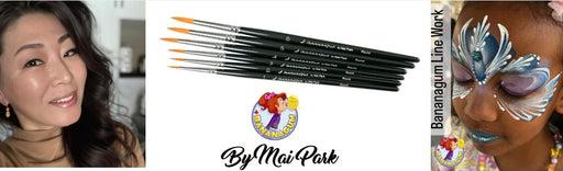 Bananagum Face Painting Brushes |  PRESET BUNDLE -  ROUND Collection - Set of 6