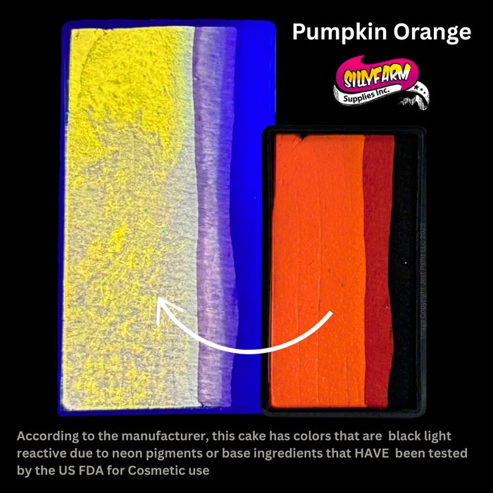 Silly Farm Face Paint  | Arty Brush Cake - EZ (Easy) Strokes by Susy Amaro - PUMPKIN ORANGE 28gr  #43