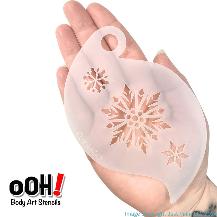 Ooh! Face Painting Stencil | Snowflake Storm (R08)