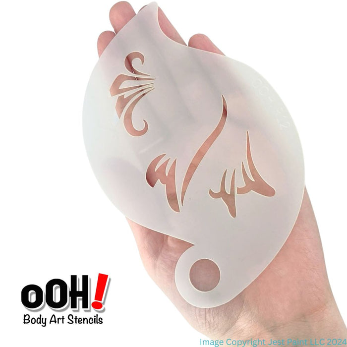 Ooh! Face Painting Stencil | Butterfly Wing Brushstrokes (R12)