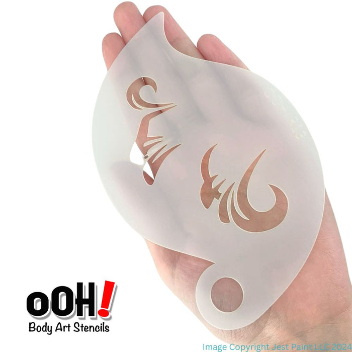Ooh! Face Painting Stencil | Butterfly Wing Brushstrokes (R13)