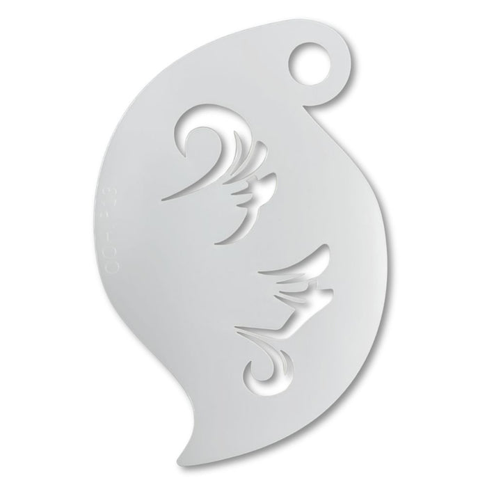 Ooh! Face Painting Stencil | Butterfly Wing Brushstrokes (R13)