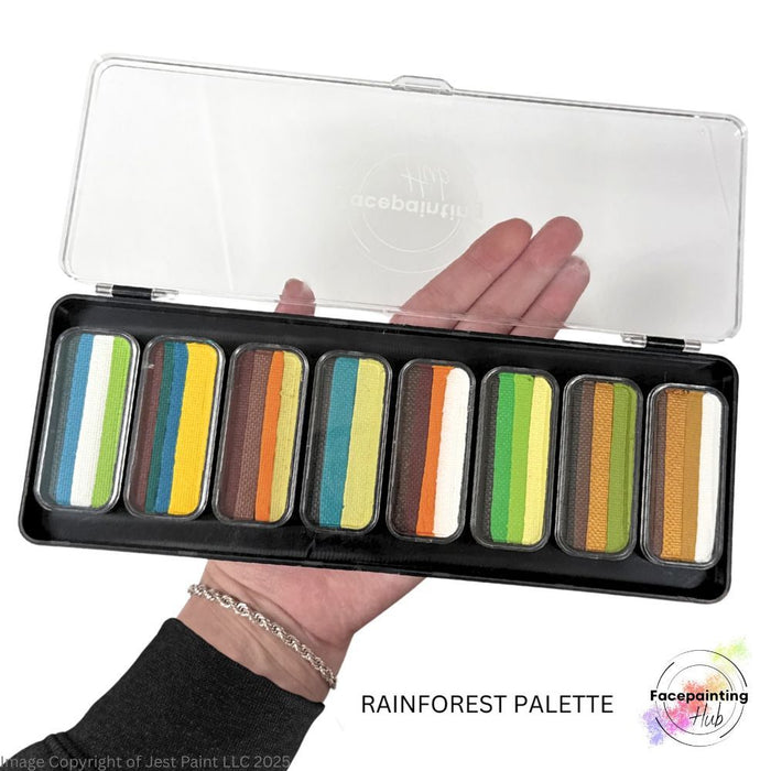 Facepainting Hub | Face Painting Palette |  RAINFOREST PALETTE  (8 x 14gr)