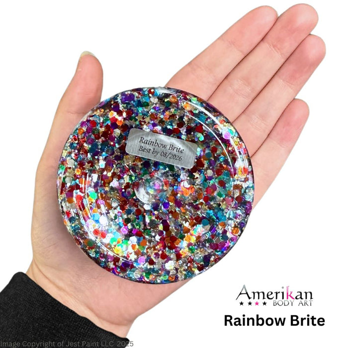 Pixie Paint Face Paint Glitter Gel - Rainbow Brite -Medium 4oz