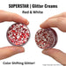 Superstar | Chunky Glitter Cream - Red and White (10gr Jar)
