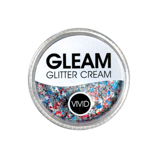 VIVID Glitter |  GLEAM Glitter Cream | Small RED WHITE AND BLUE / BOOM (10gr)