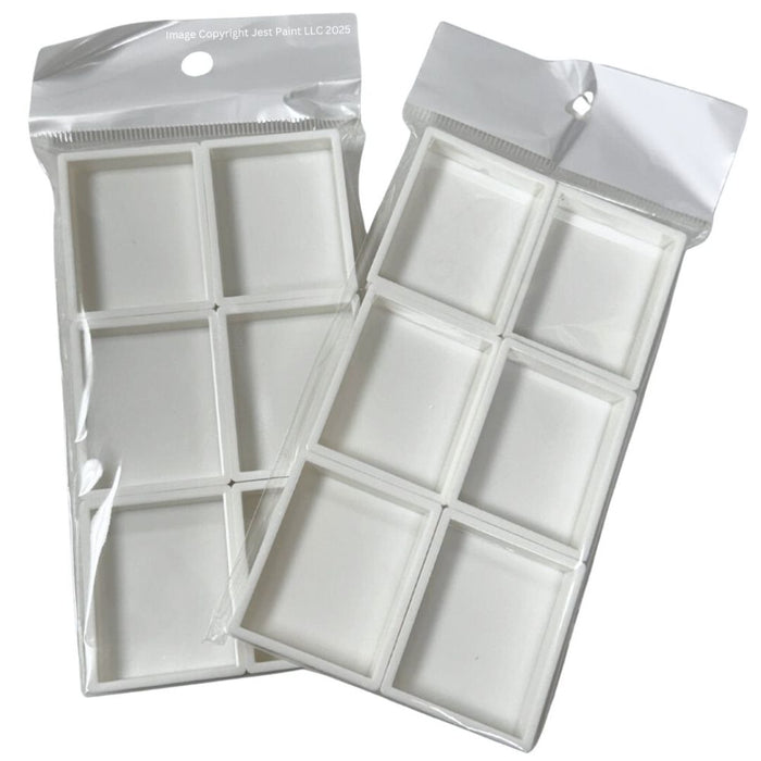 Empty 10gr Containers for Split Cake Palettes - White Set of 12 Pots