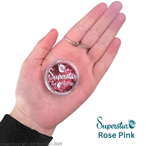 Superstar | Biodegradable Loose Chunky Glitter Mix - Rose Pink (6ml Jar)